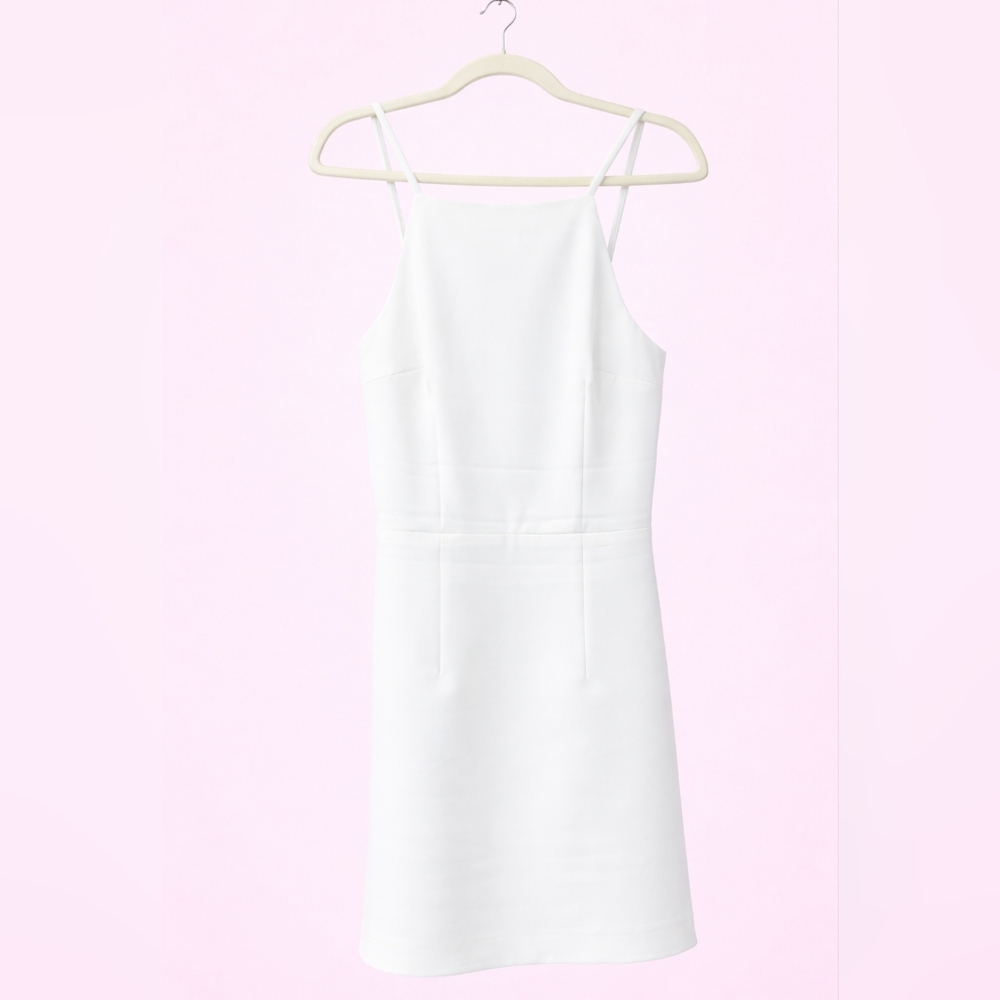 French Connection White Halter Mini Dress